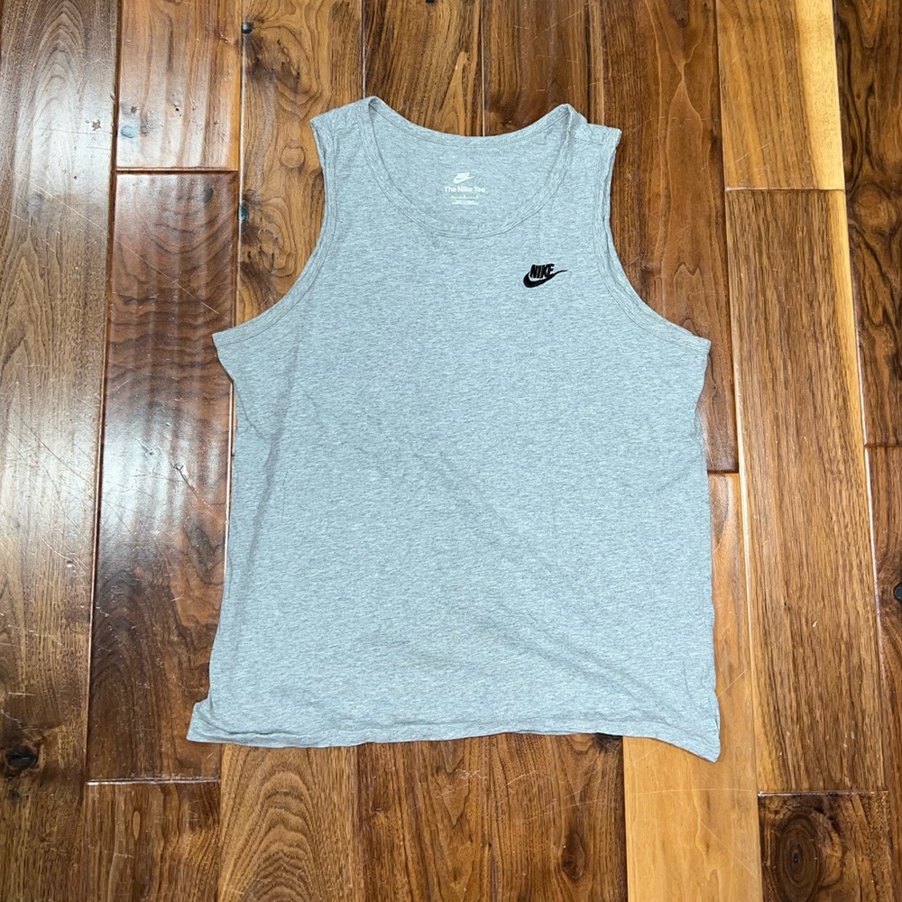 NIKE GREY SPORTSWEAR CLUB TANK TOP SIZE M